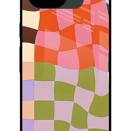 Wavy Grid Google Pixel 10a Glass Case
