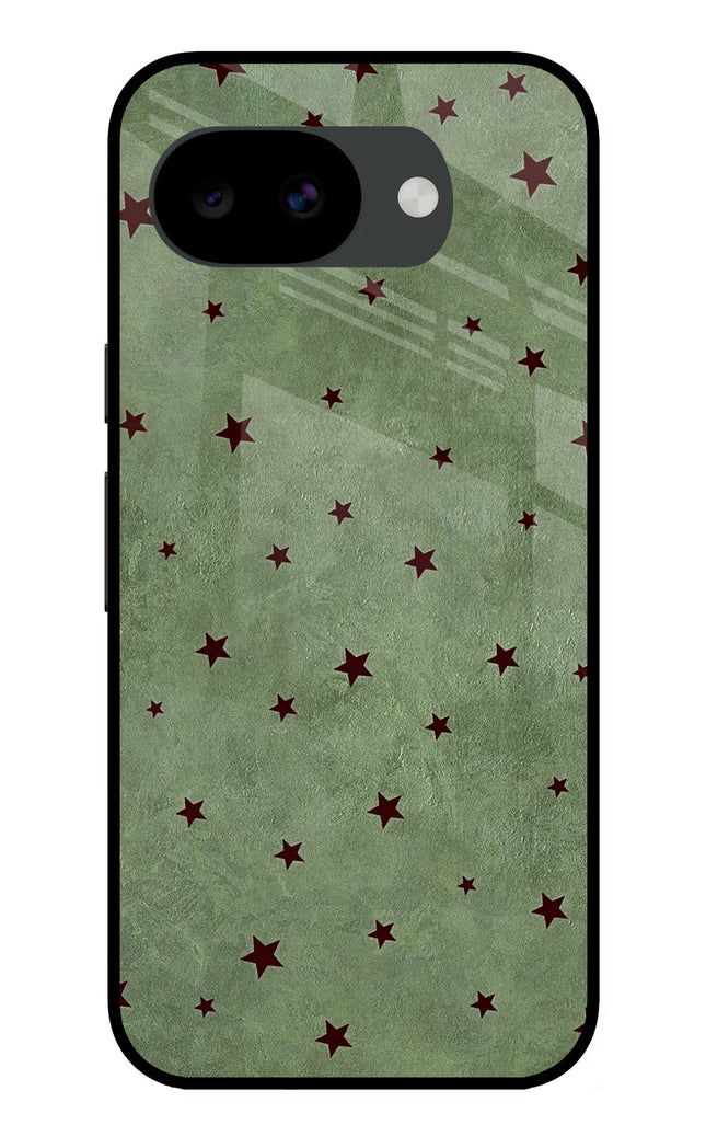 Green Stars Google Pixel 10a Glass Case