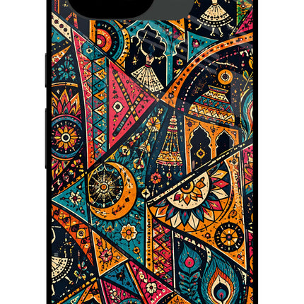 Folk Print Google Pixel 10a Glass Case