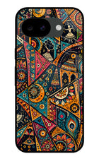 Folk Print Google Pixel 10a Glass Case