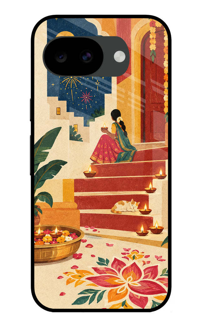 Diwali Rangoli Google Pixel 10a Glass Case