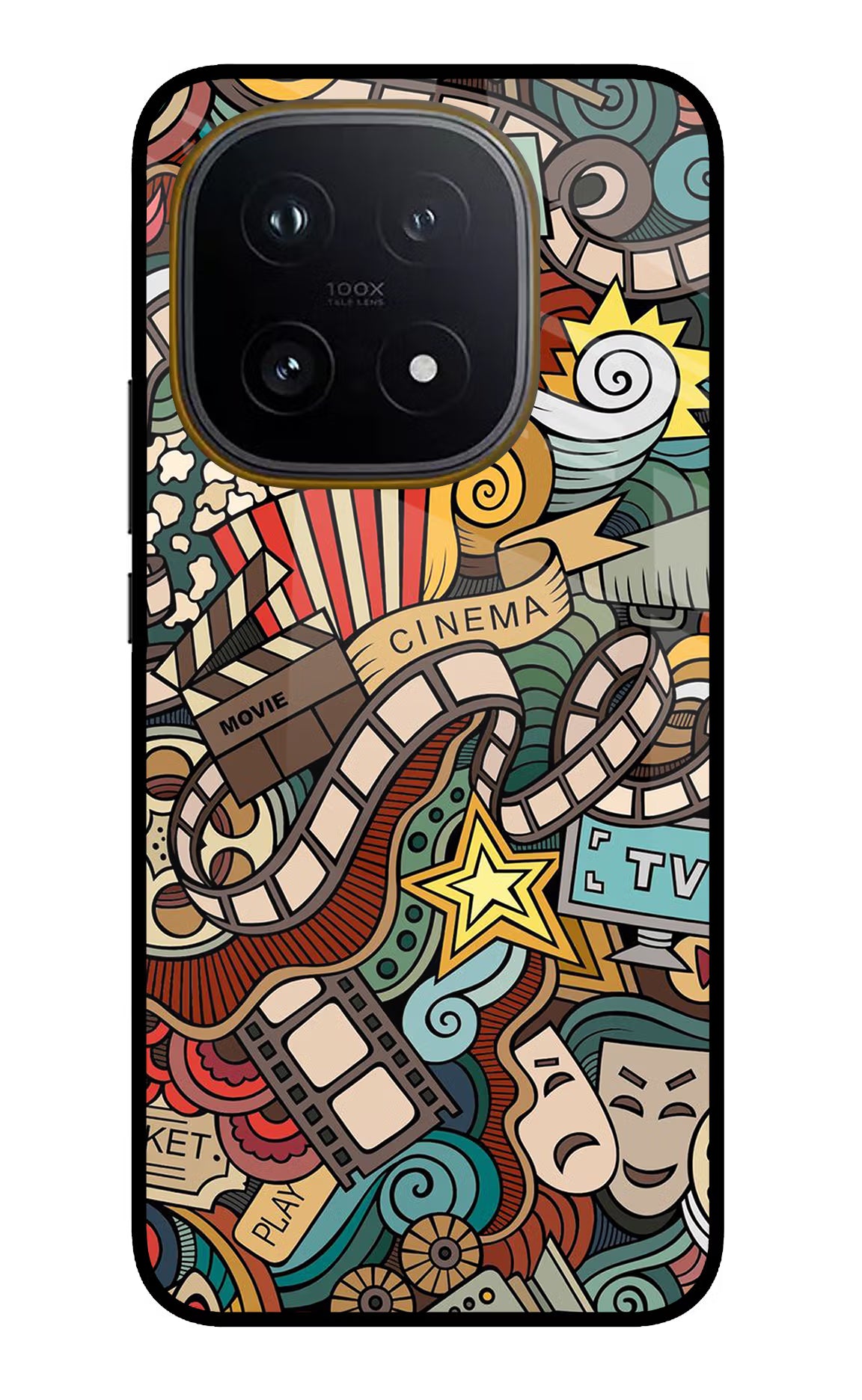 Cinema Abstract iQOO 15 5G Glass Case Back Cover by Casekaro