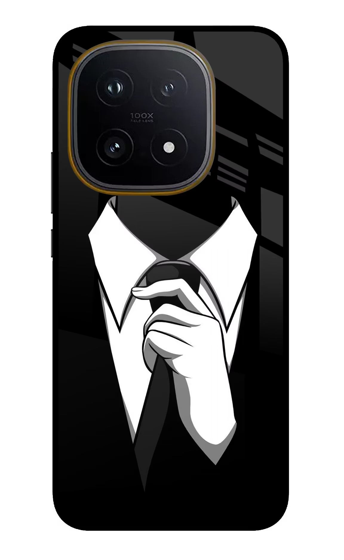 Black Tie iQOO 15 5G Glass Case Back Cover by Casekaro