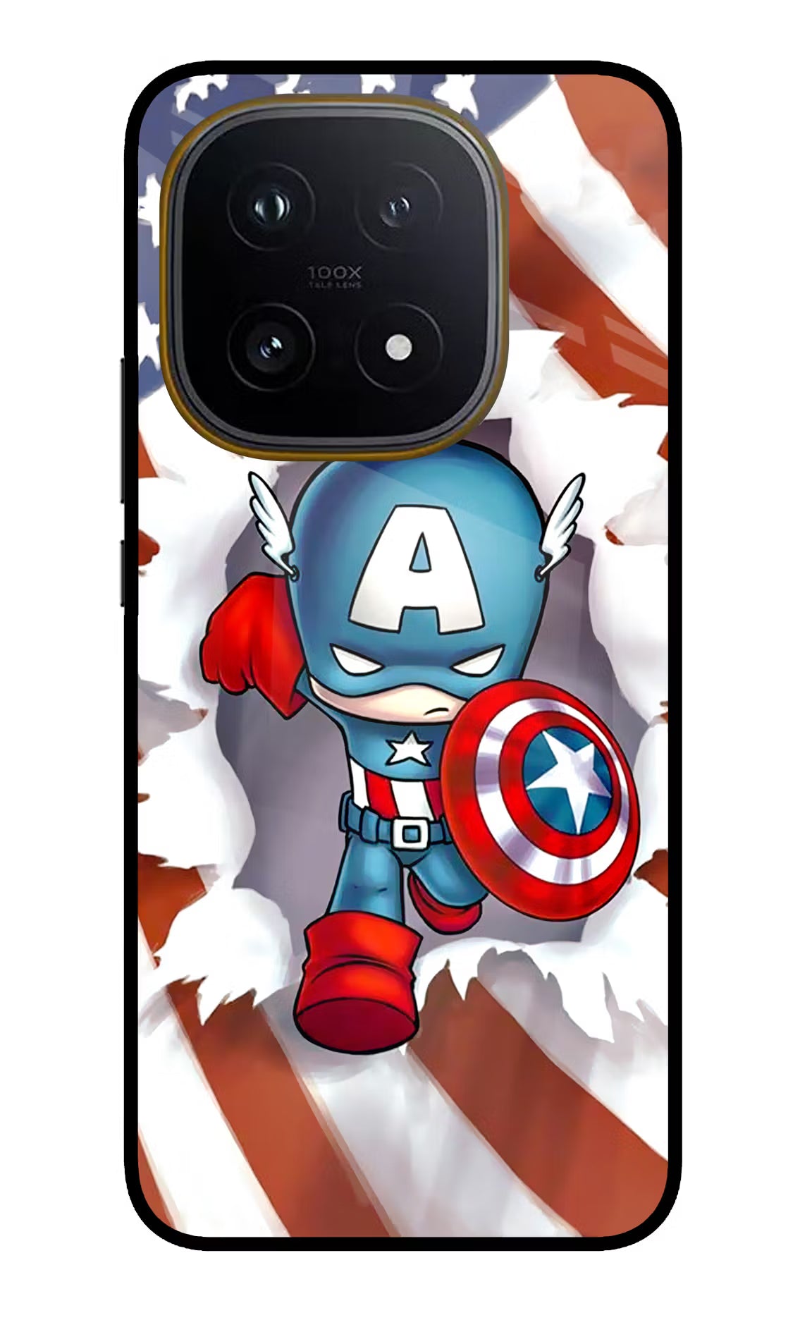 Captain America iQOO 15 5G Glass Case Back Cover by Casekaro