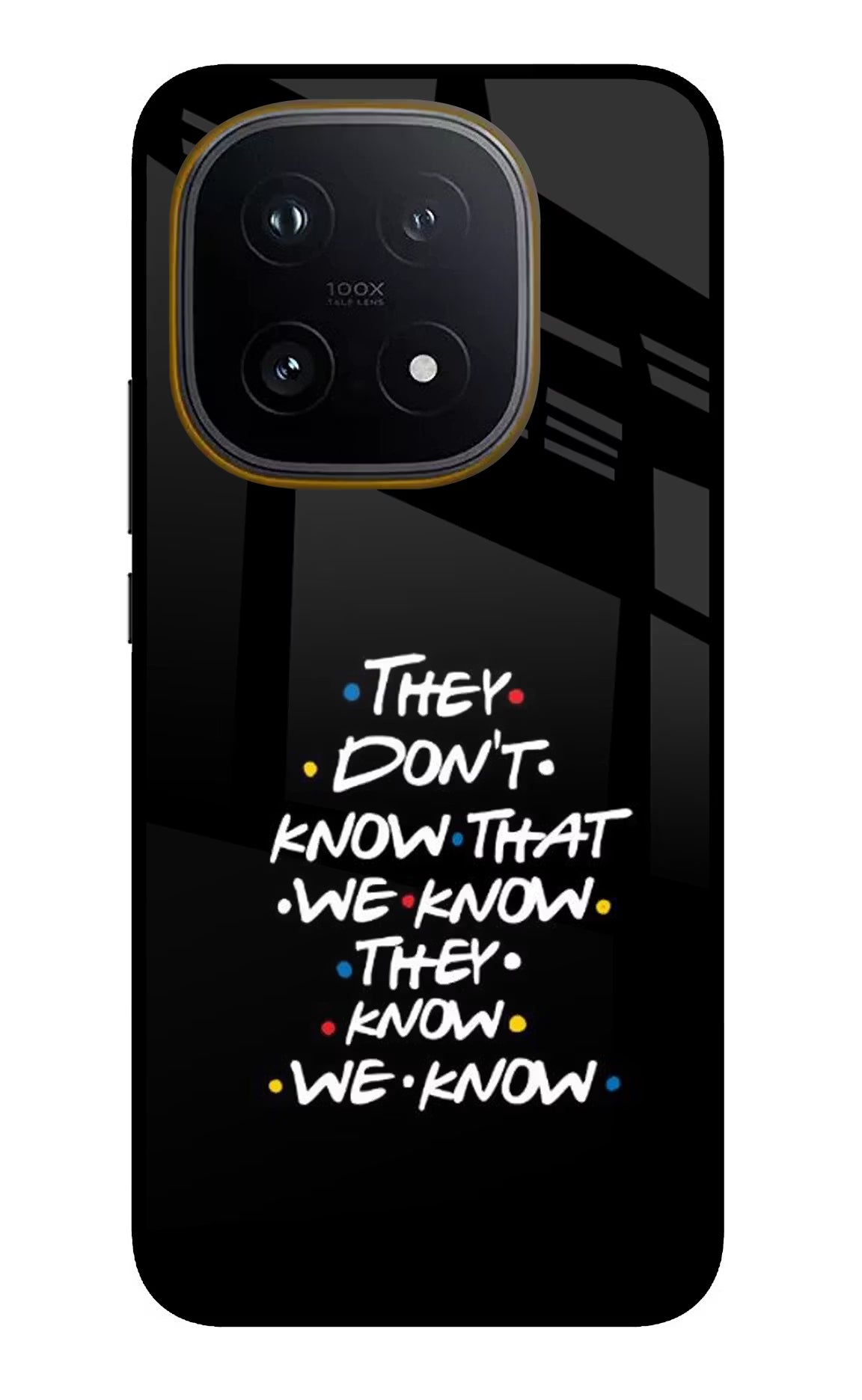 FRIENDS Dialogue iQOO 15 5G Glass Case Back Cover by Casekaro