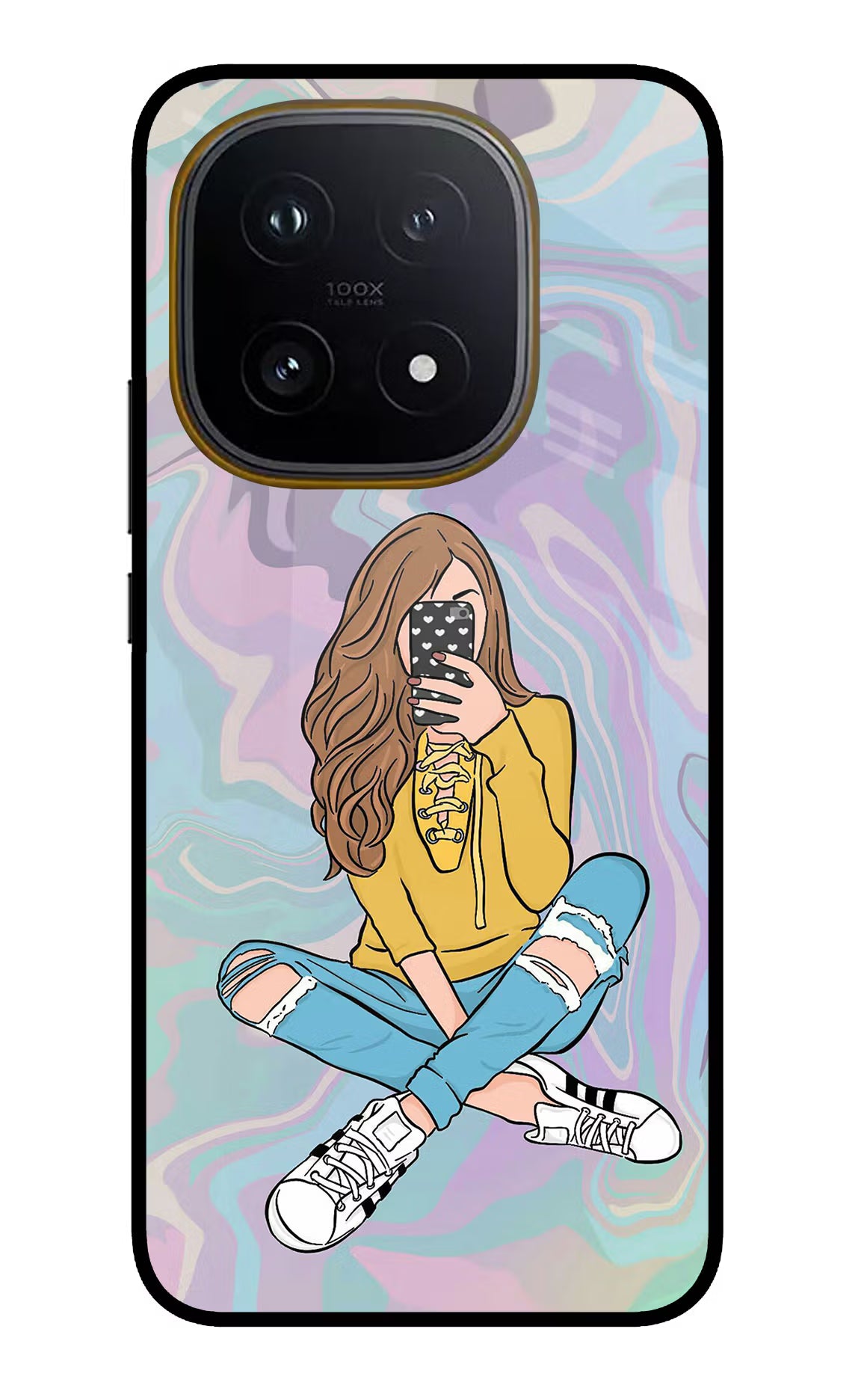 Selfie Girl iQOO 15 5G Glass Case Back Cover by Casekaro