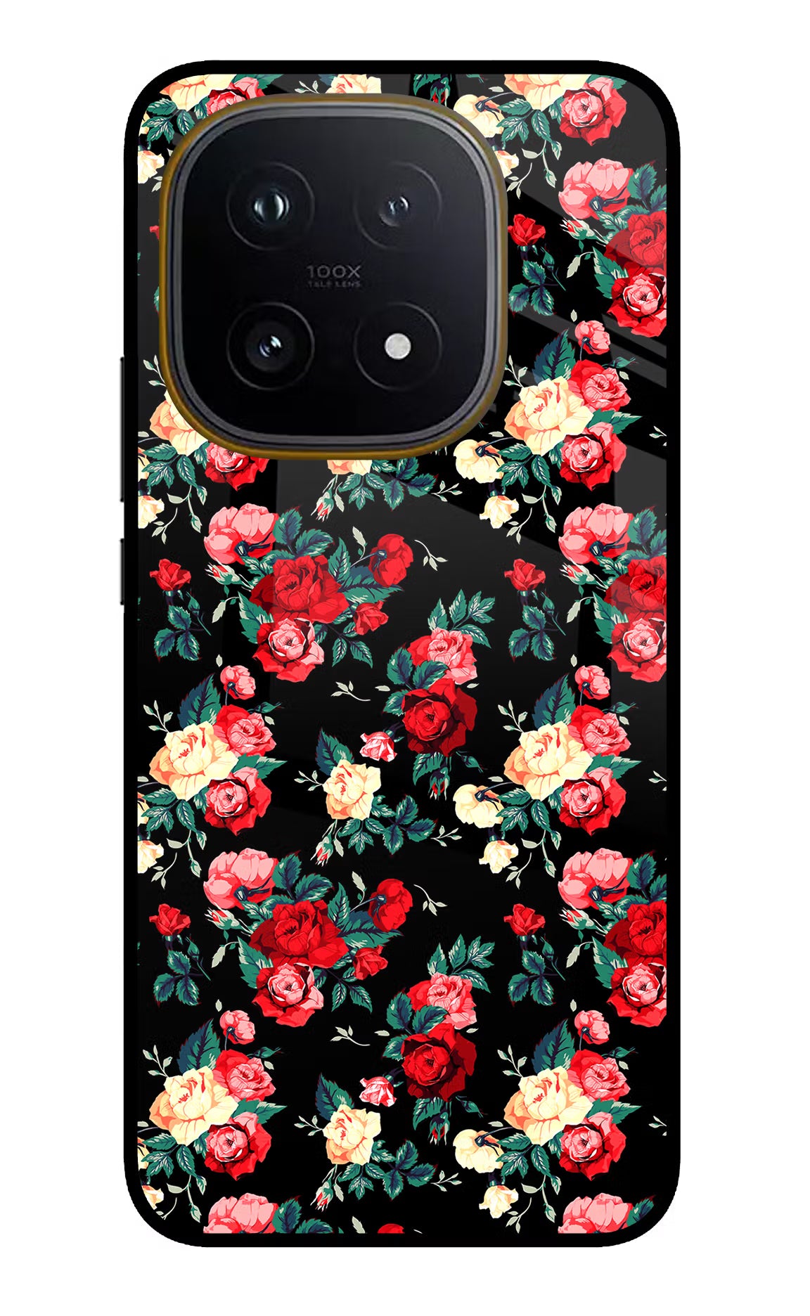 Rose Pattern iQOO 15 5G Glass Case