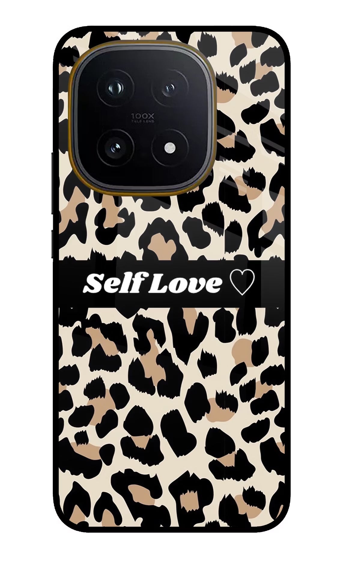 Leopard Print Self Love iQOO 15 5G Glass Case Back Cover by Casekaro