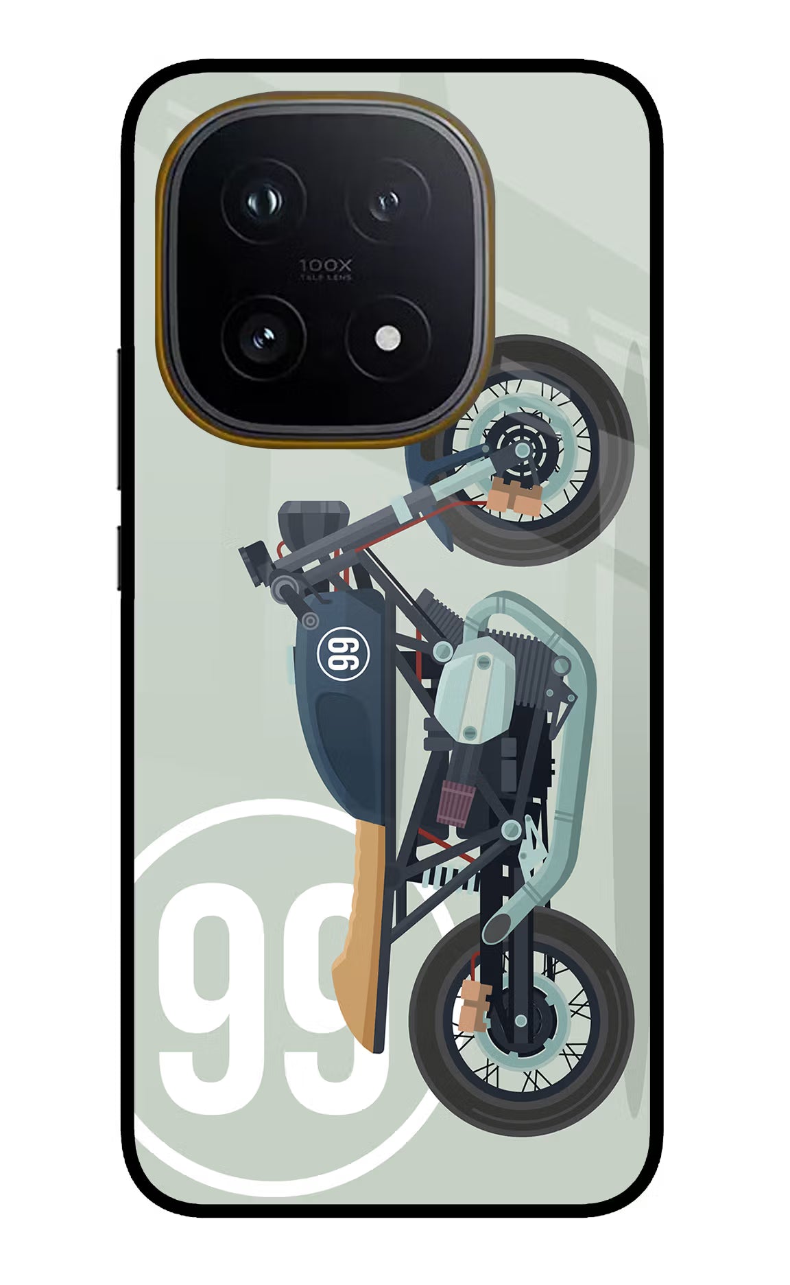 Classic Cafe Racer 99 iQOO 15 5G Glass Case Back Cover by Casekaro