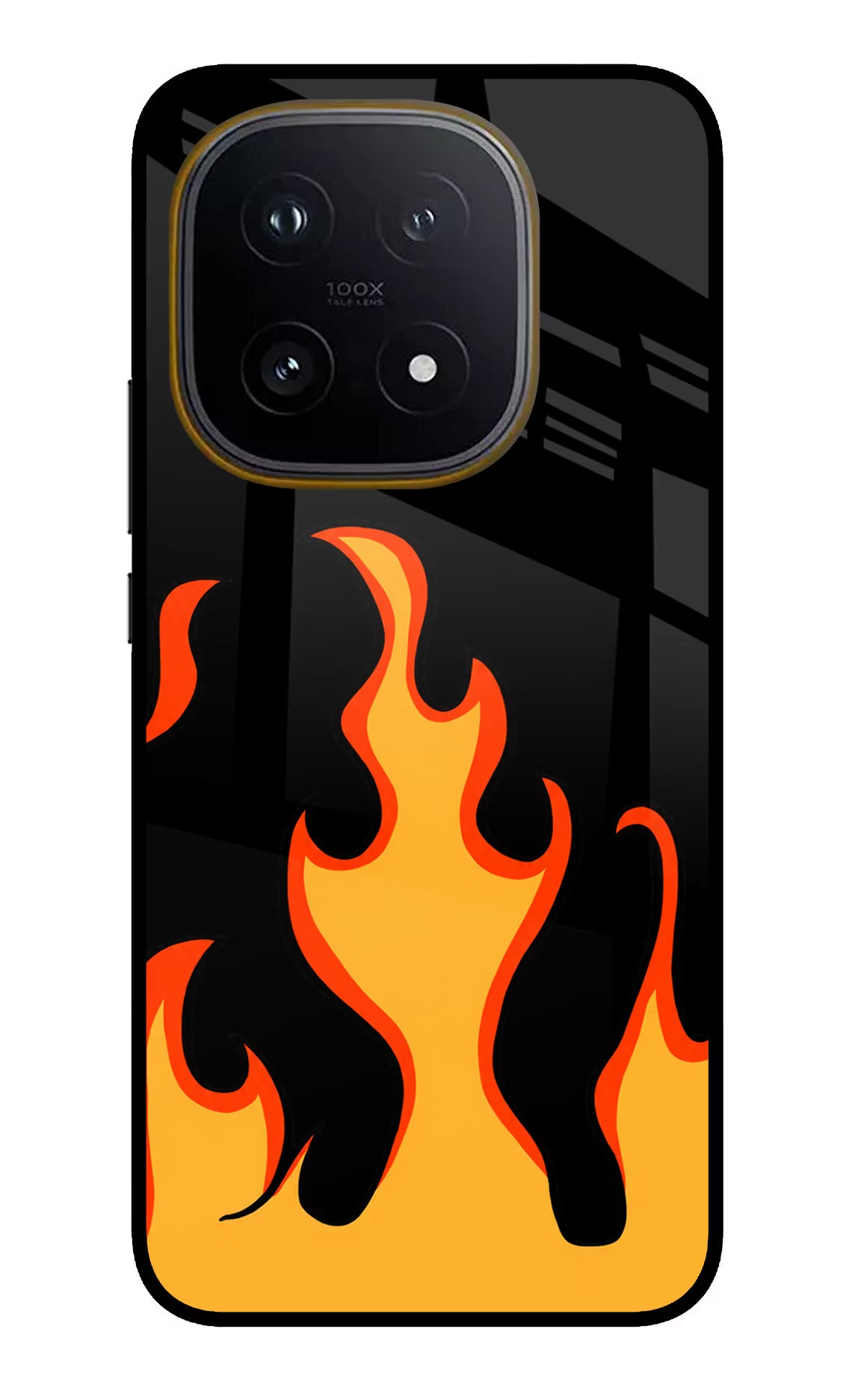 Fired Up – Black iQOO 15 5G Glass Case Back Cover by Casekaro