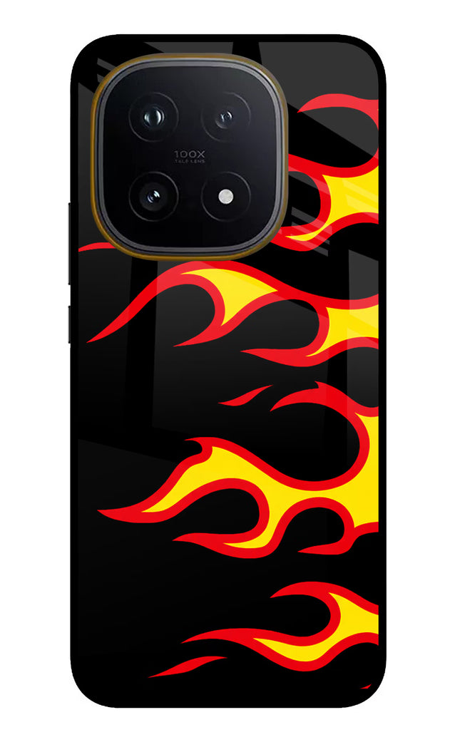 Side Sweep Flames iQOO 15 5G Glass Case Back Cover by Casekaro