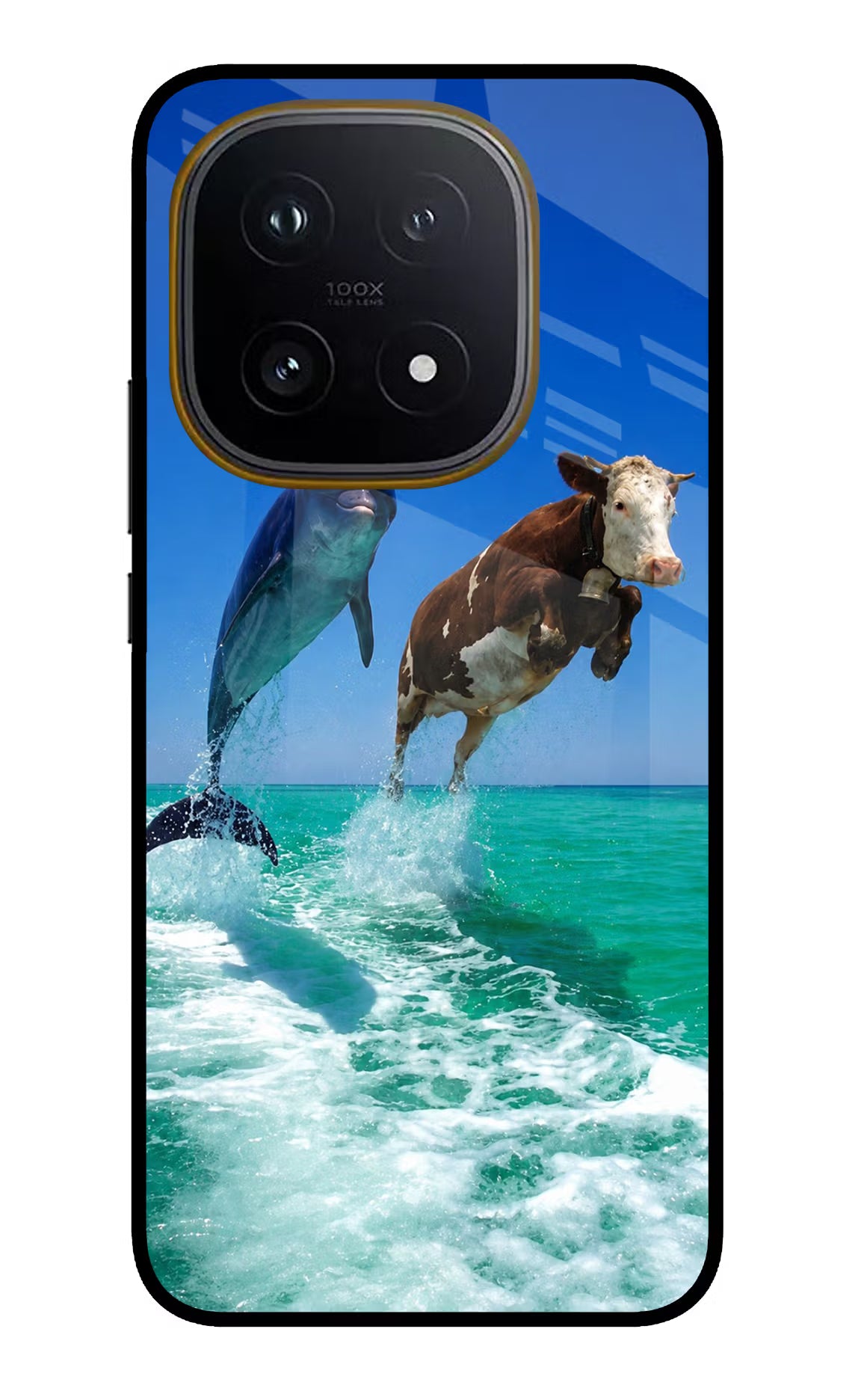 Dolphin vs Cow iQOO 15 5G Glass Case Back Cover by Casekaro