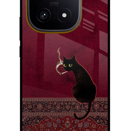 Midnight Cat iQOO 15 5G Glass Case