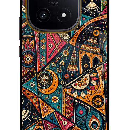 Folk Print iQOO 15 5G Glass Case