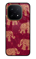 Maroon Elephant iQOO 15 5G Glass Case