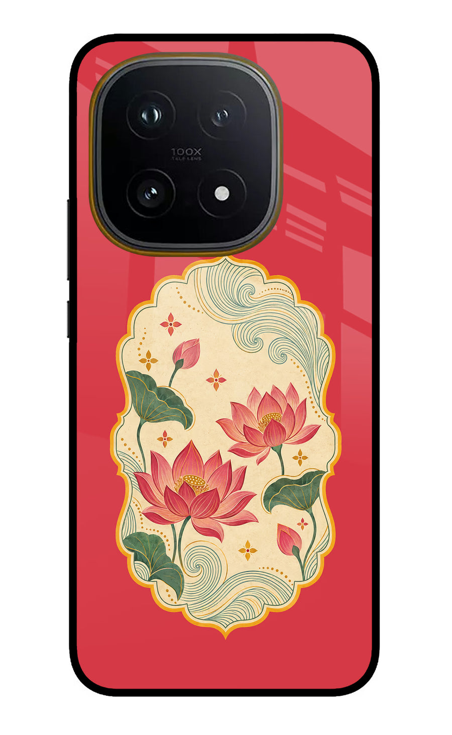 Pink Lotus iQOO 15 5G Back Cover, Glass case