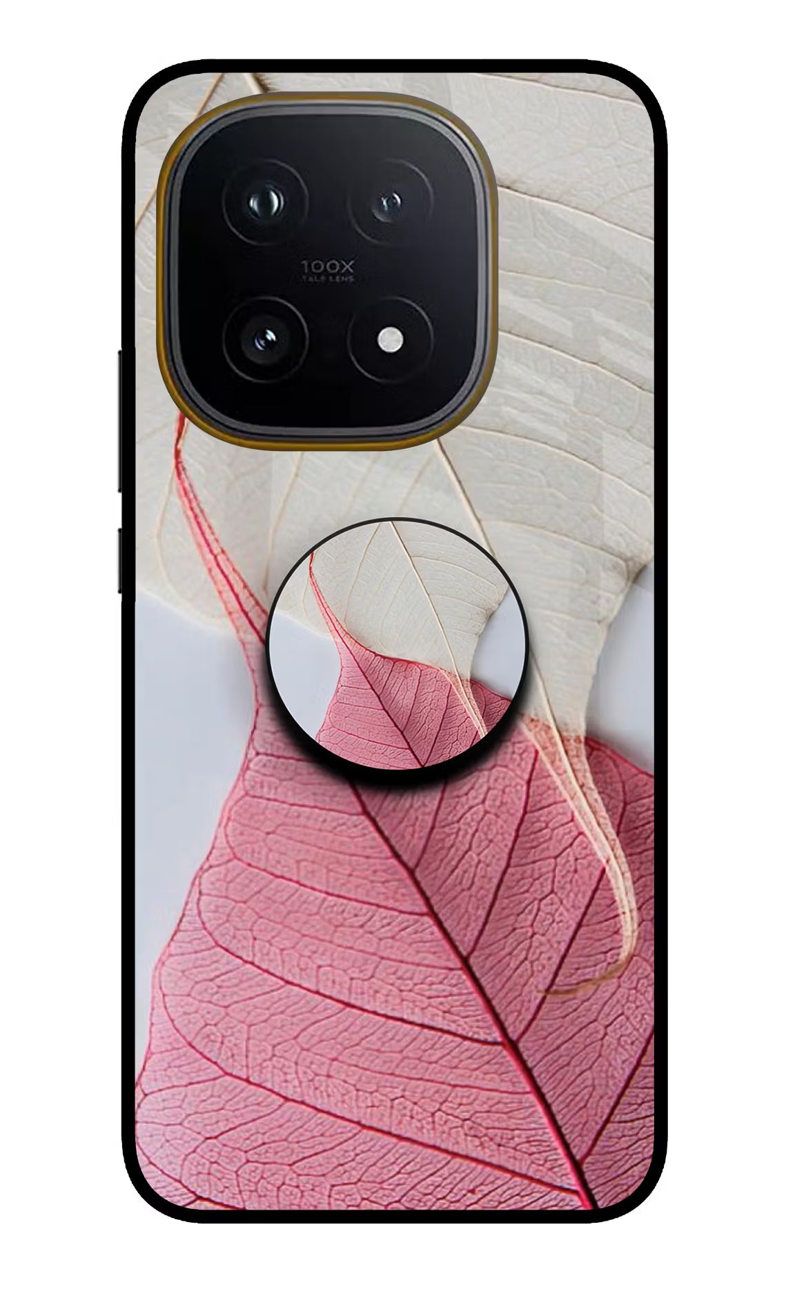 White Pink Leaf iQOO 15 5G Pop Case by Casekaro