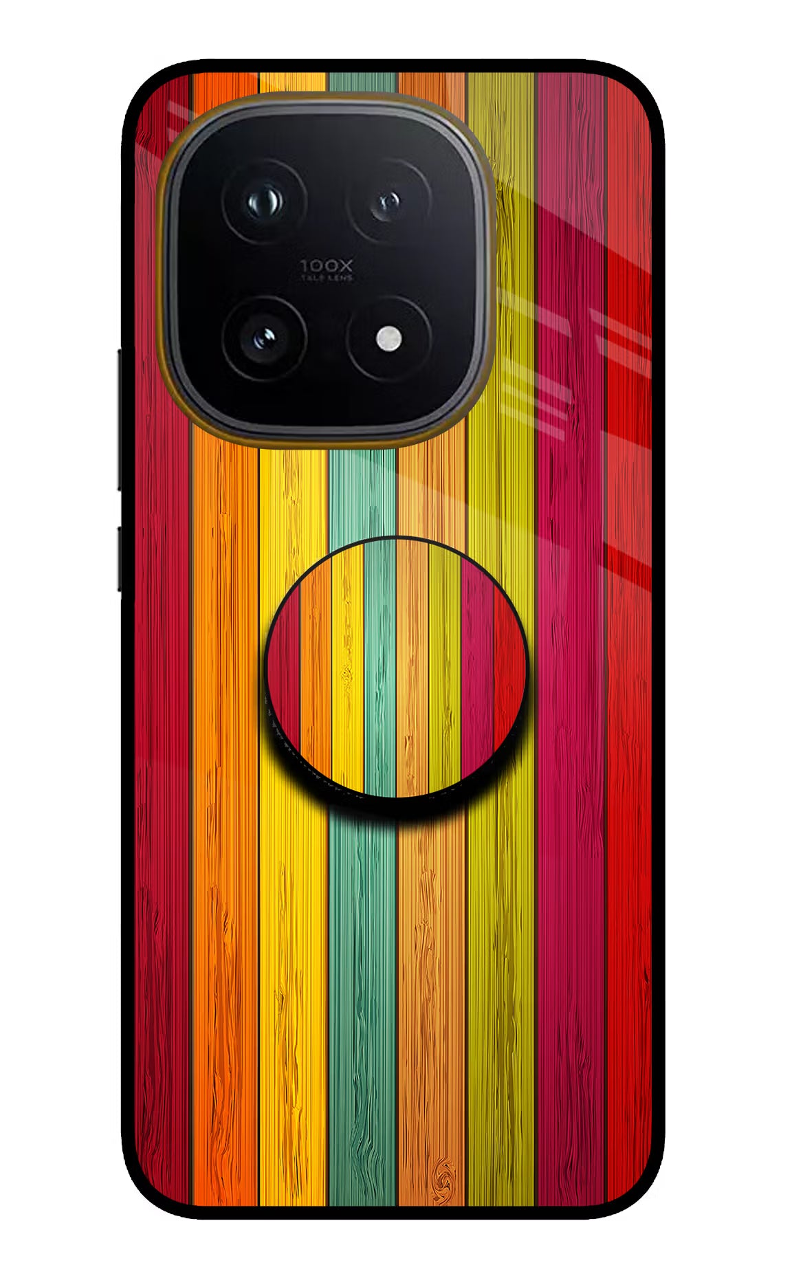 Multicolor Wooden iQOO 15 5G Pop Case by Casekaro