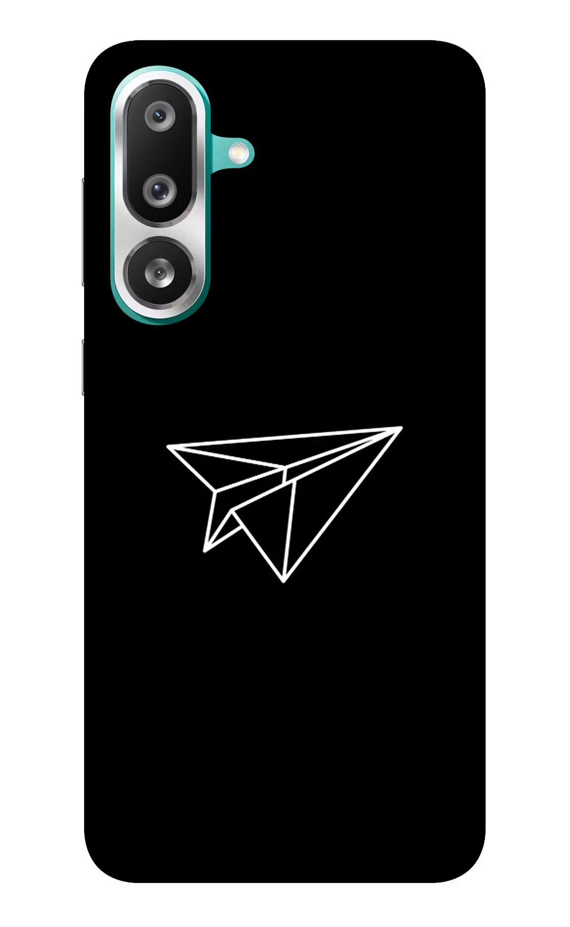 Paper Plane White Samsung F56 Glass Case Back Cover by Casekaro
