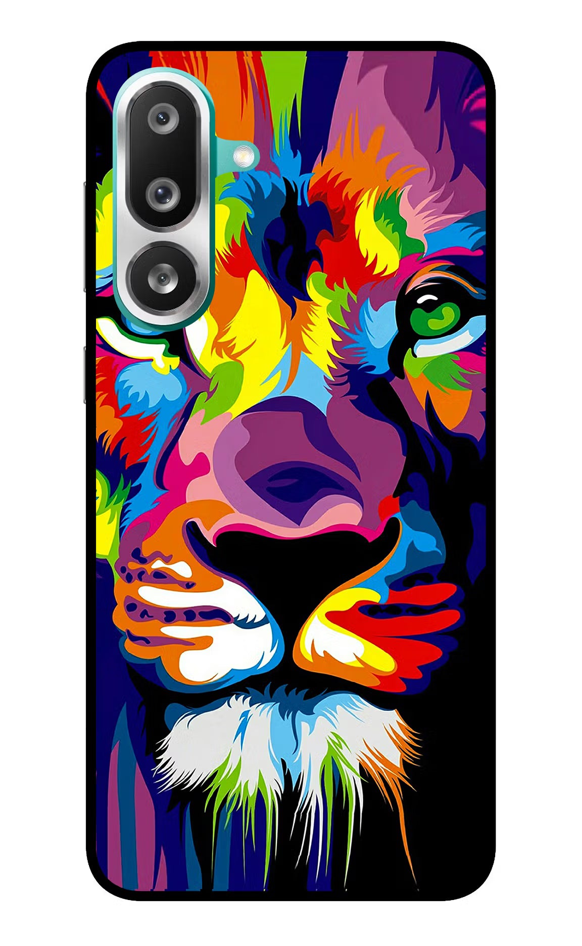 Lion Samsung F56 Glass Case