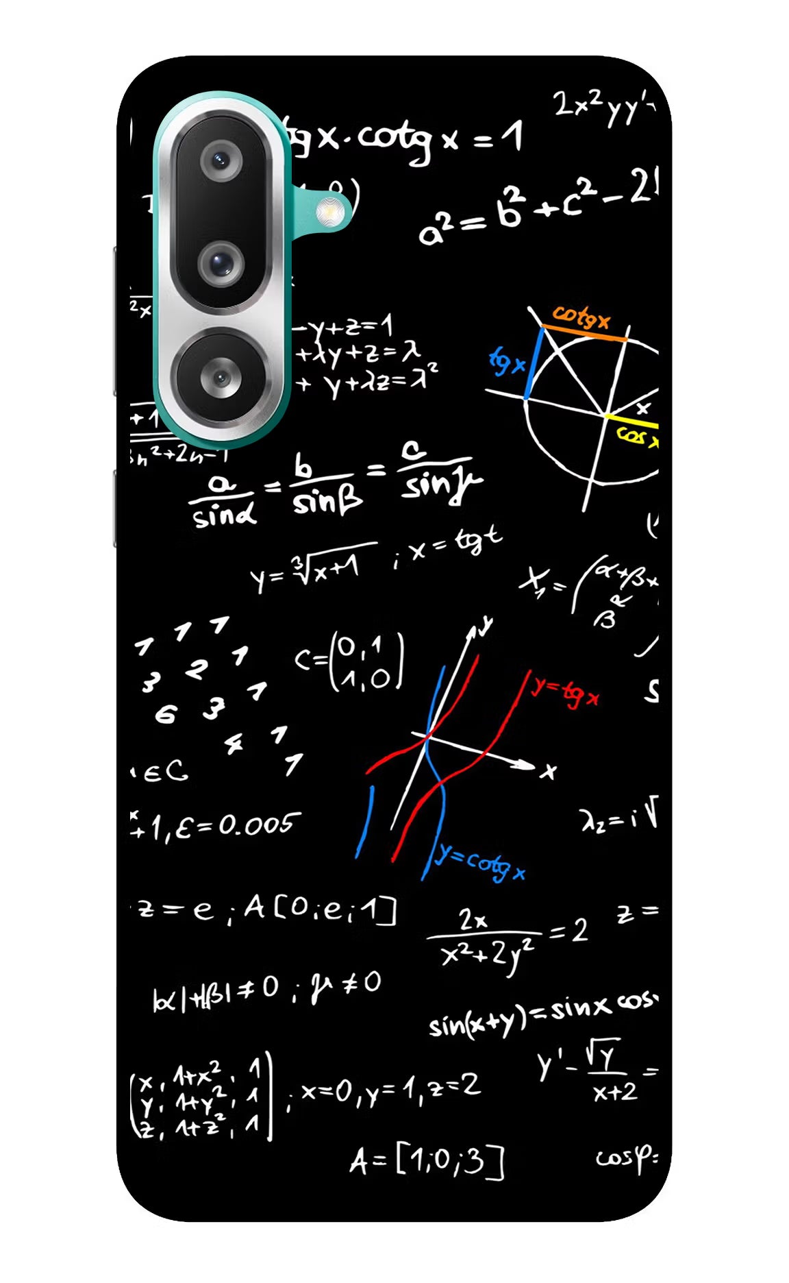 Mathematics Formula Samsung F56 Glass Case Back Cover by Casekaro