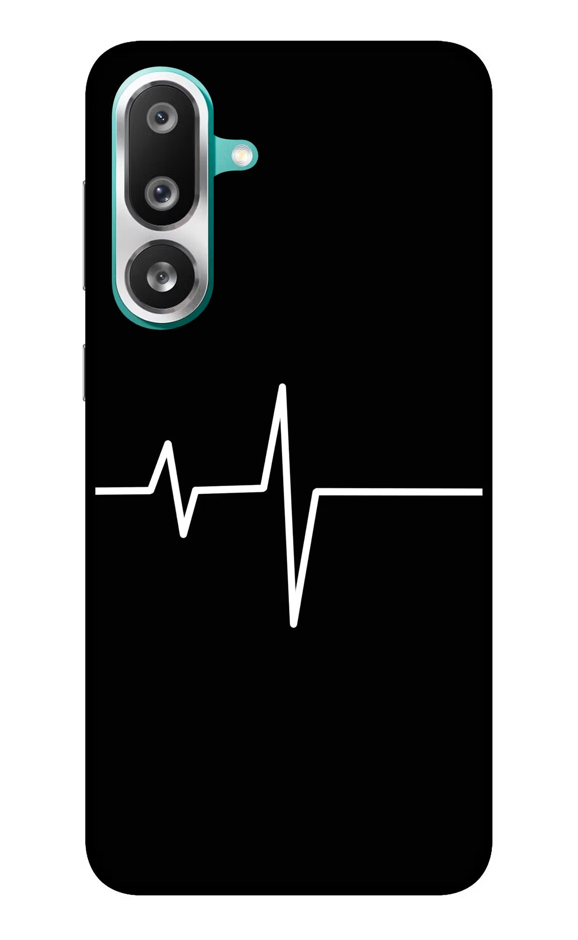 Heart Beats Samsung F56 Glass Case Back Cover by Casekaro