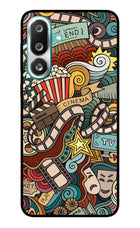 Cinema Abstract Samsung F56 Glass Case Back Cover by Casekaro