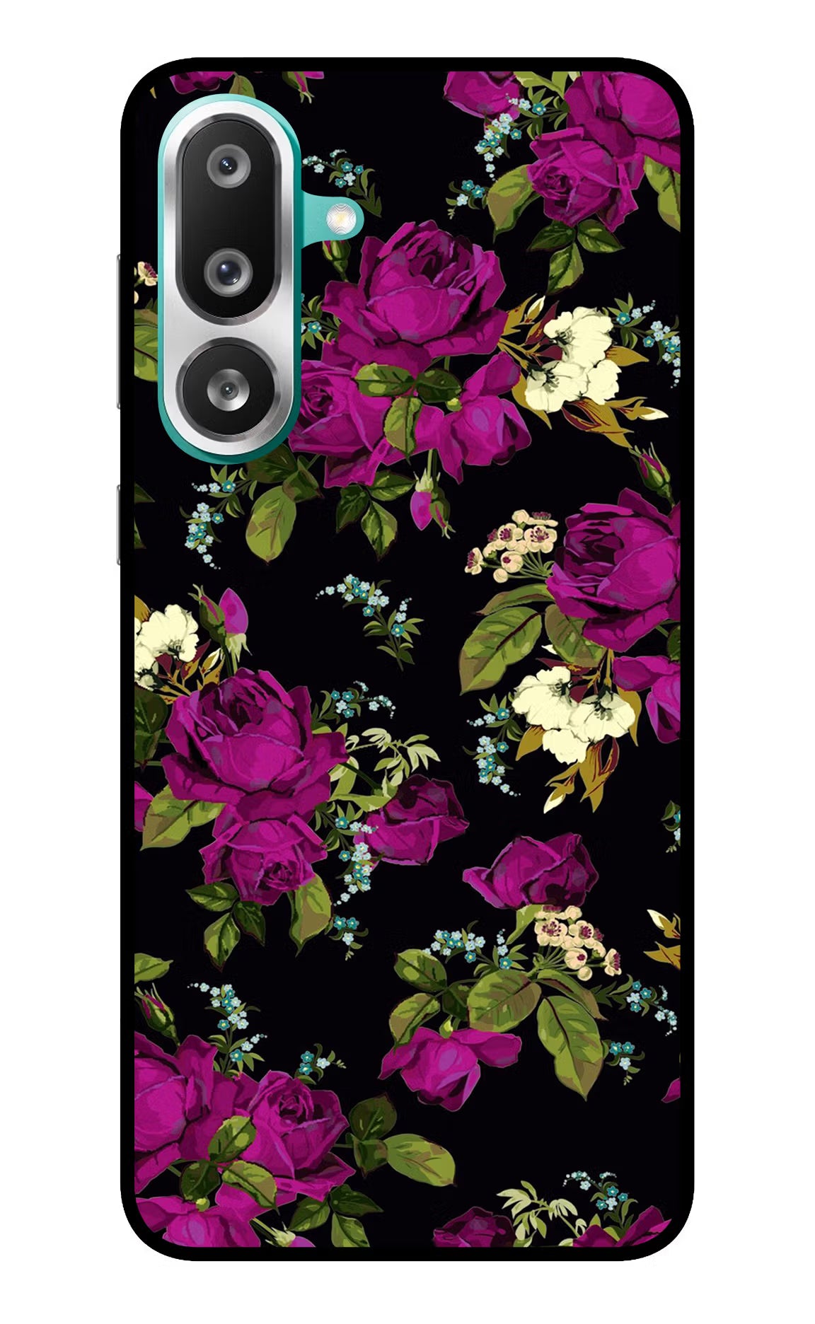 Flowers Samsung F56 Glass Case Back Cover by Casekaro