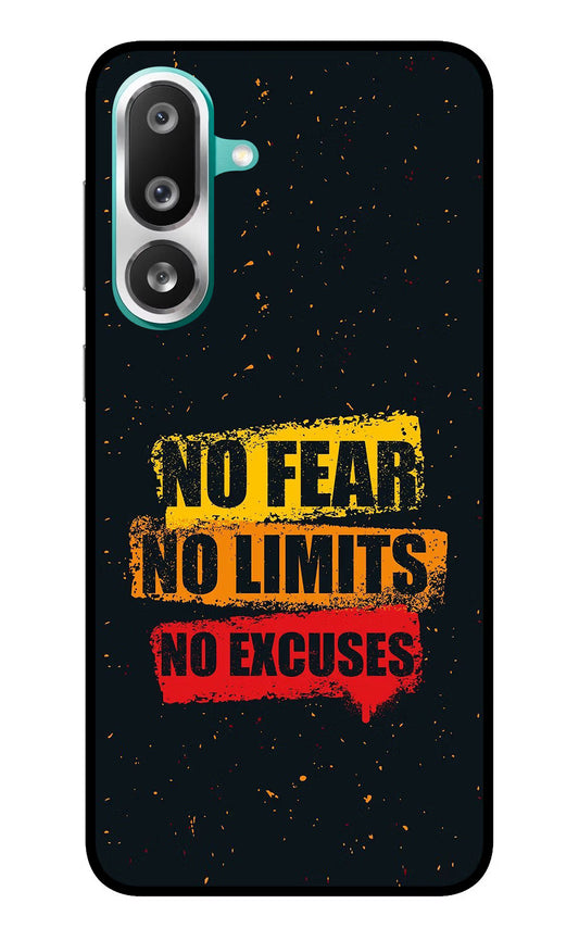 No Fear No Limits No Excuse Samsung F56 Glass Case