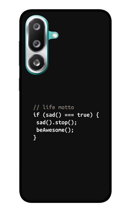 Life Motto Code Samsung F56 Glass Case