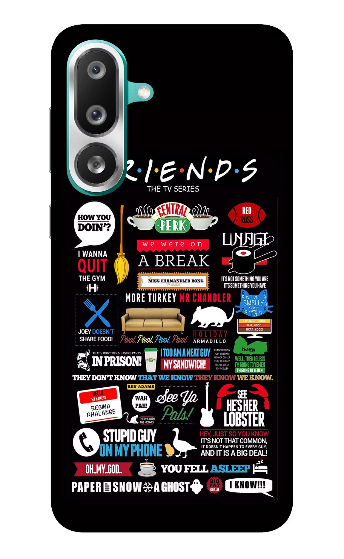 FRIENDS Samsung F56 Glass Case