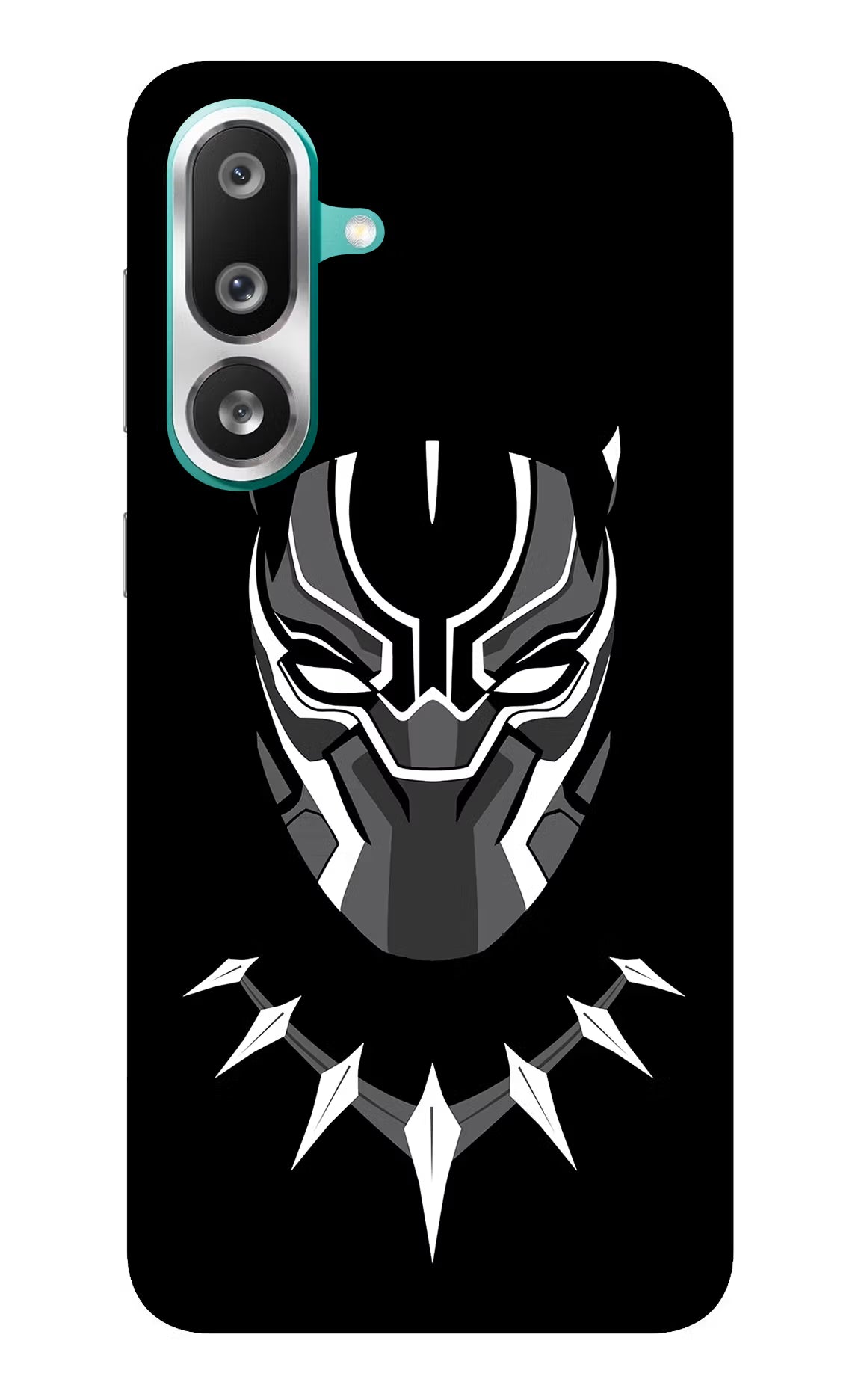 Black Panther Samsung F56 Glass Case Back Cover by Casekaro