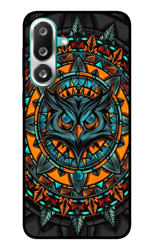 Angry Owl Art Samsung F56 Glass Case