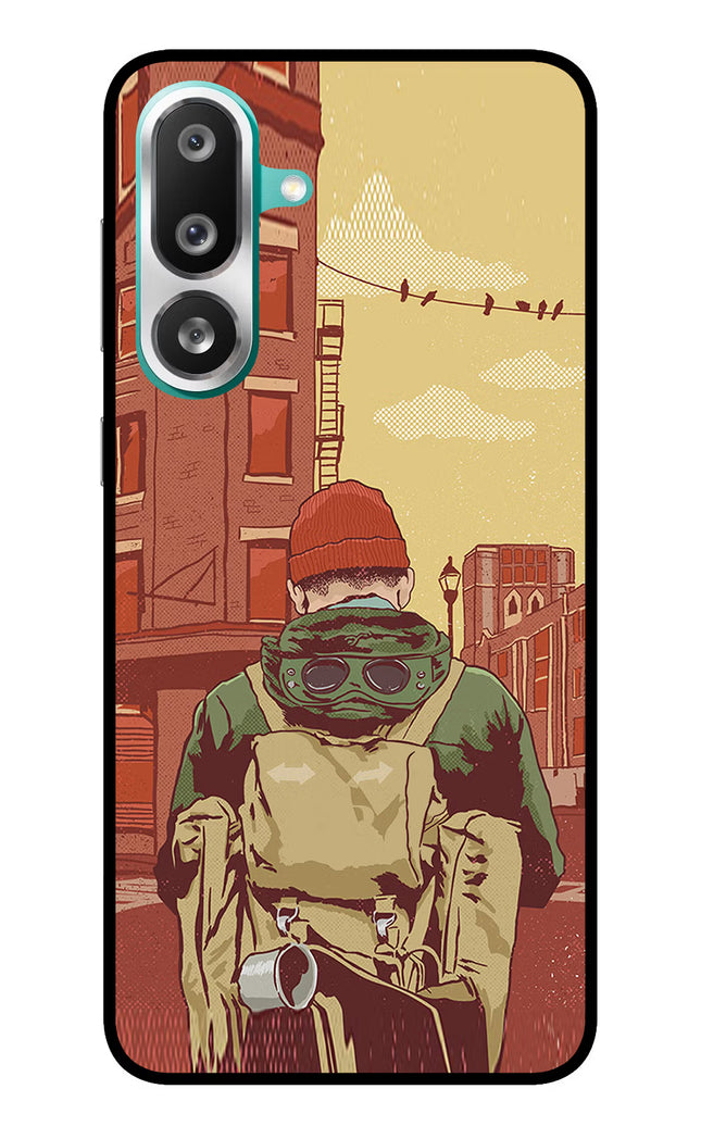 Adventurous Samsung F56 Glass Case Back Cover by Casekaro