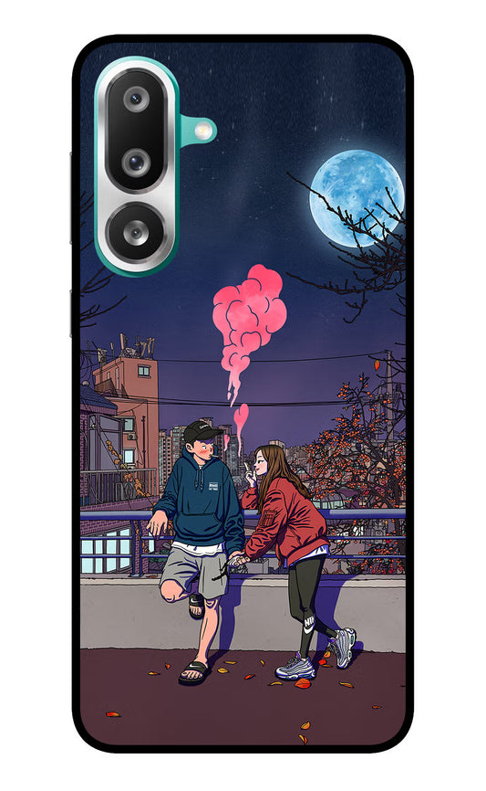 Chilling Couple Samsung F56 Glass Case