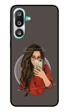 Selfie Queen Samsung F56 Glass Case Back Cover by Casekaro