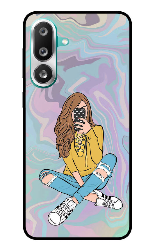 Selfie Girl Samsung F56 Glass Case