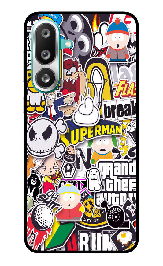 Sticker Bomb Samsung F56 Glass Case