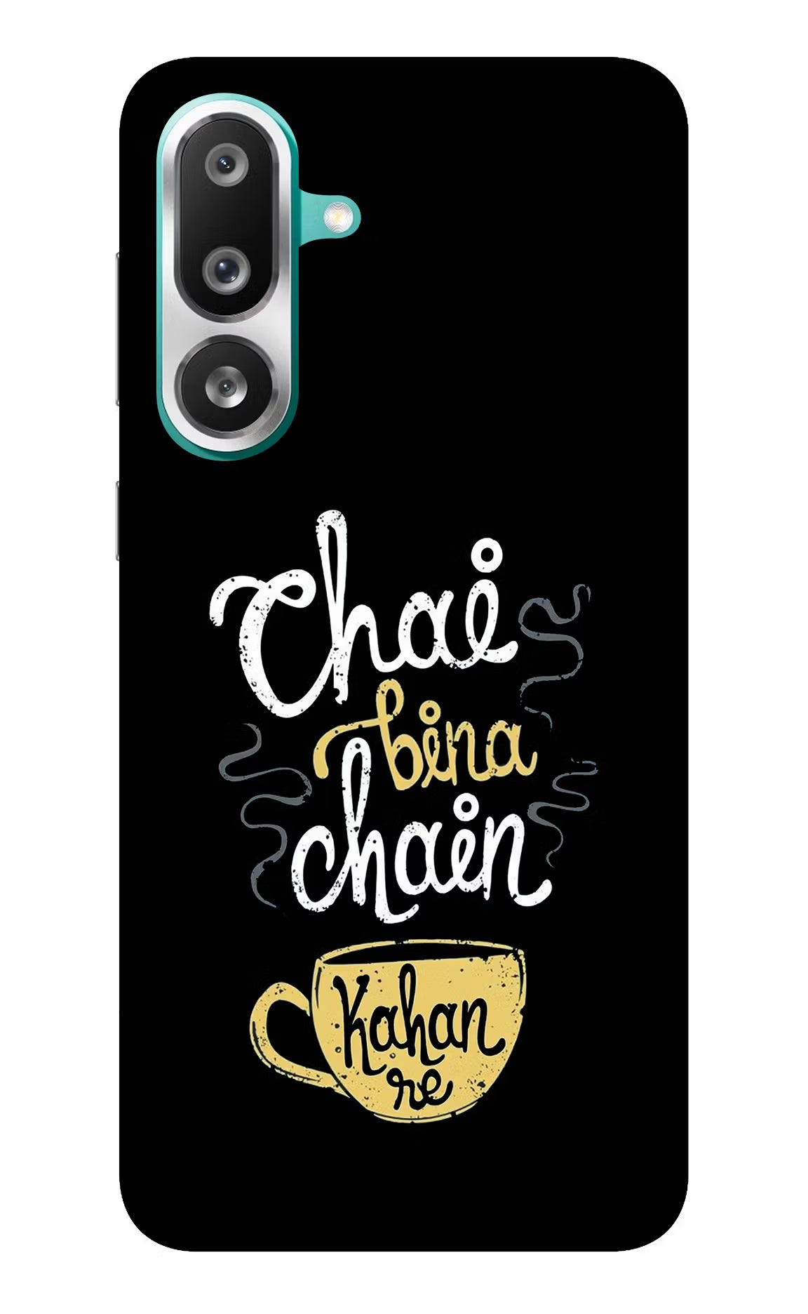 Chai Bina Chain Kaha Re Samsung F56 Glass Case Back Cover by Casekaro