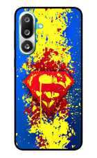 Superman logo Samsung F56 Glass Case Back Cover by Casekaro