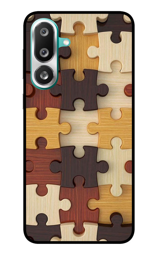 Wooden Puzzle Samsung F56 Glass Case