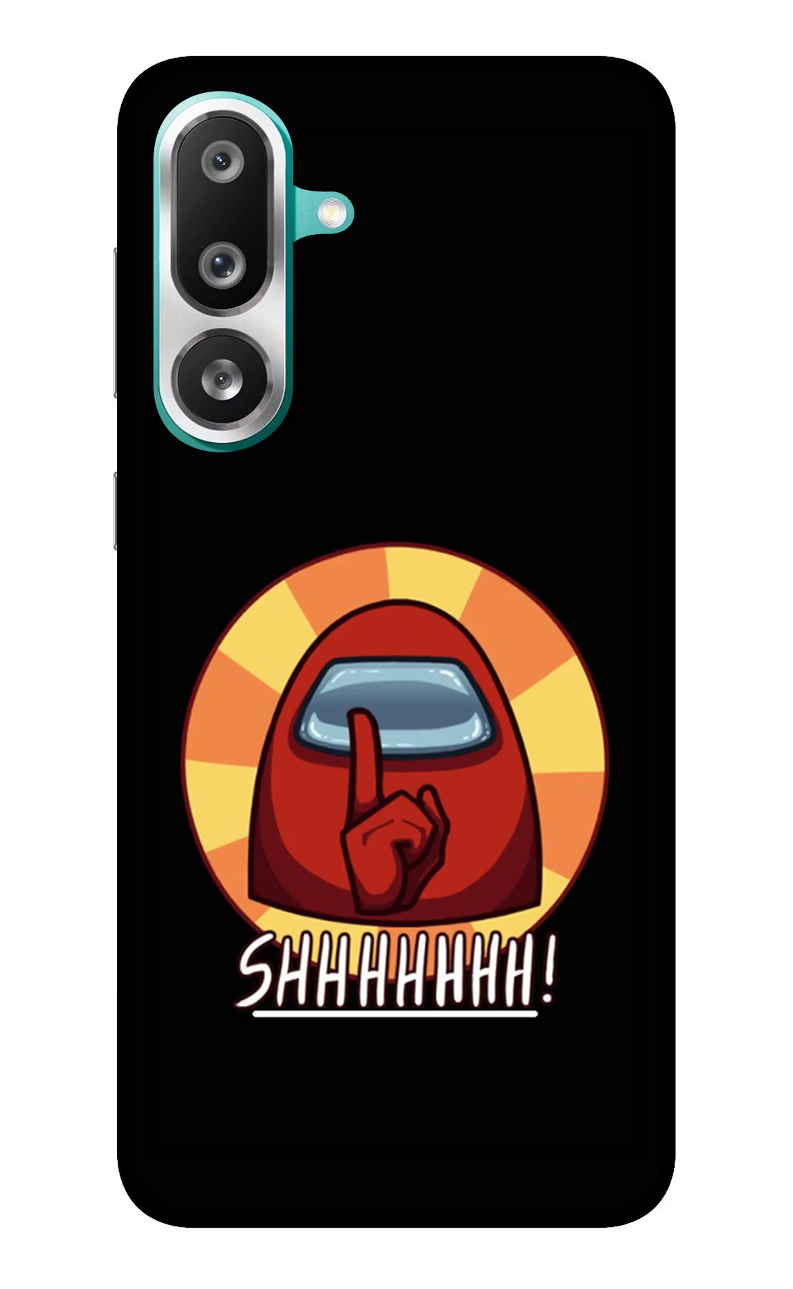 Among Us Shhh! Samsung F56 Glass Case Back Cover by Casekaro