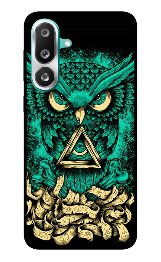Green Owl Samsung F56 Glass Case
