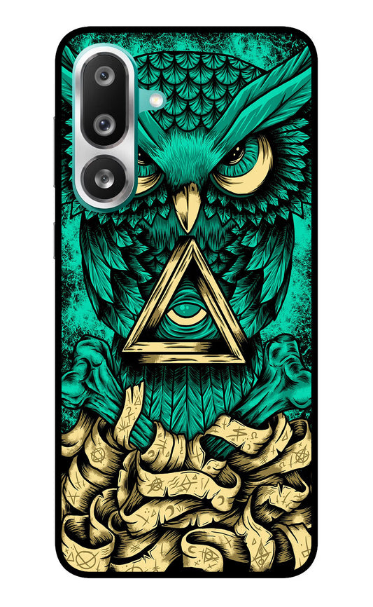 Green Owl Samsung F56 Glass Case
