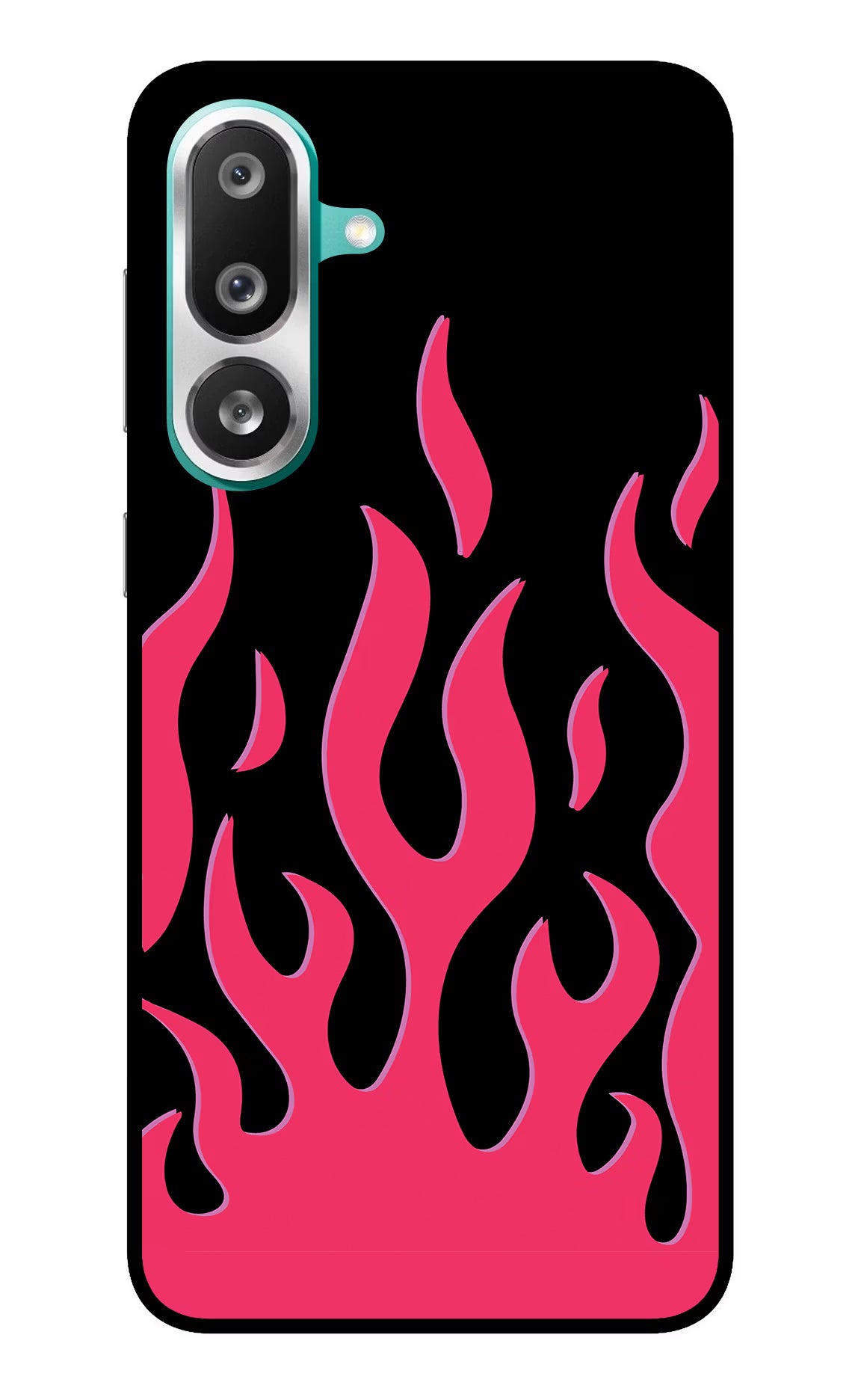 Fire Flames Samsung F56 Glass Case