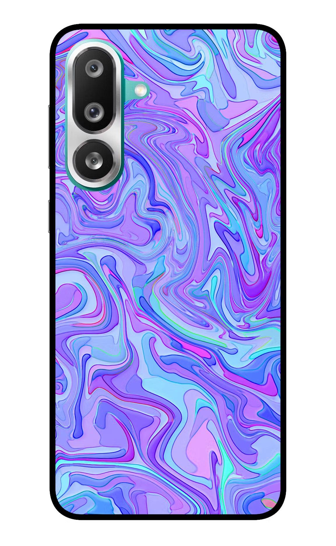 Glitter Samsung F56 Glass Case Back Cover by Casekaro