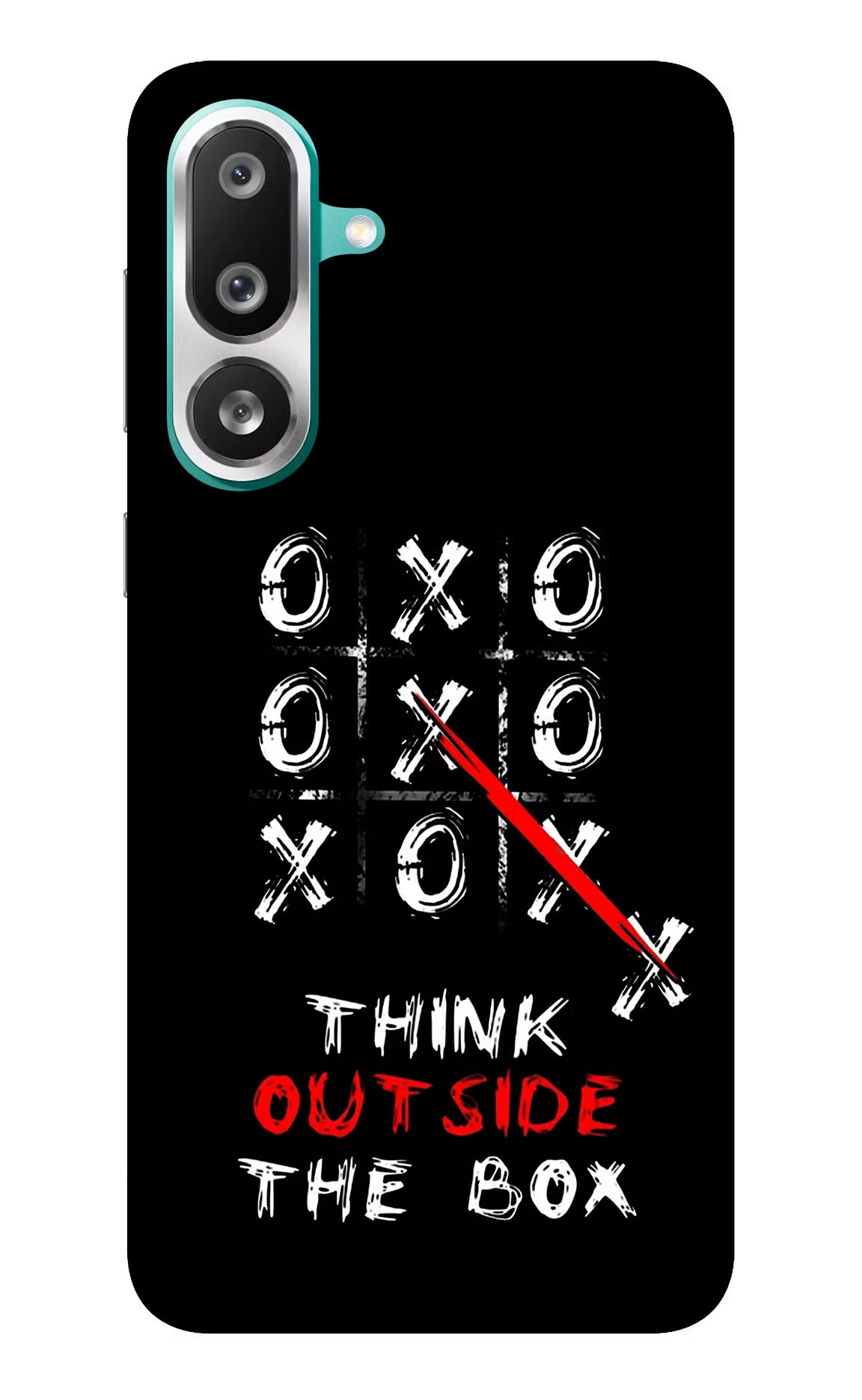 Think out of the BOX Samsung F56 Glass Case Back Cover by Casekaro