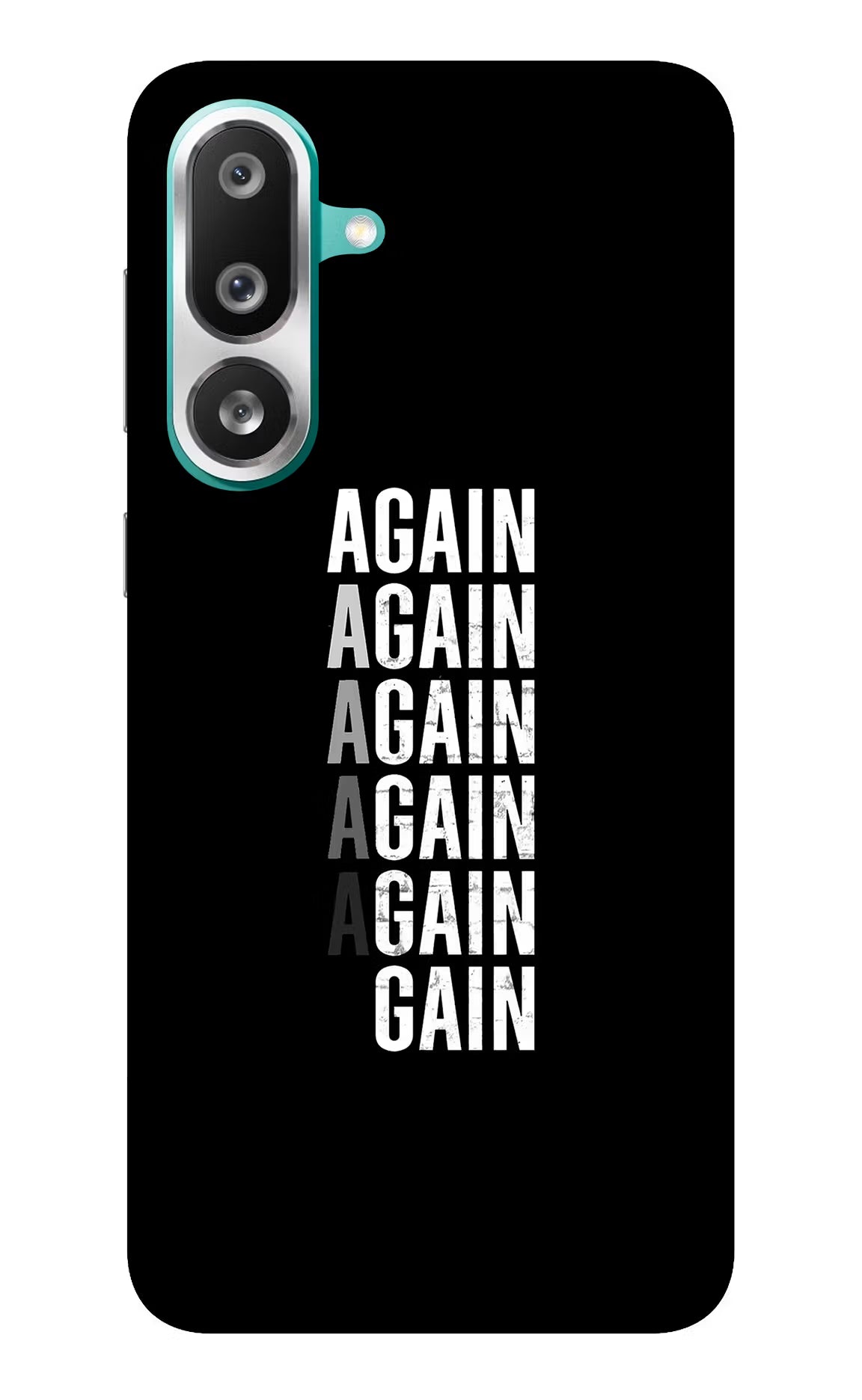 Again Again Gain Samsung F56 Glass Case Back Cover by Casekaro