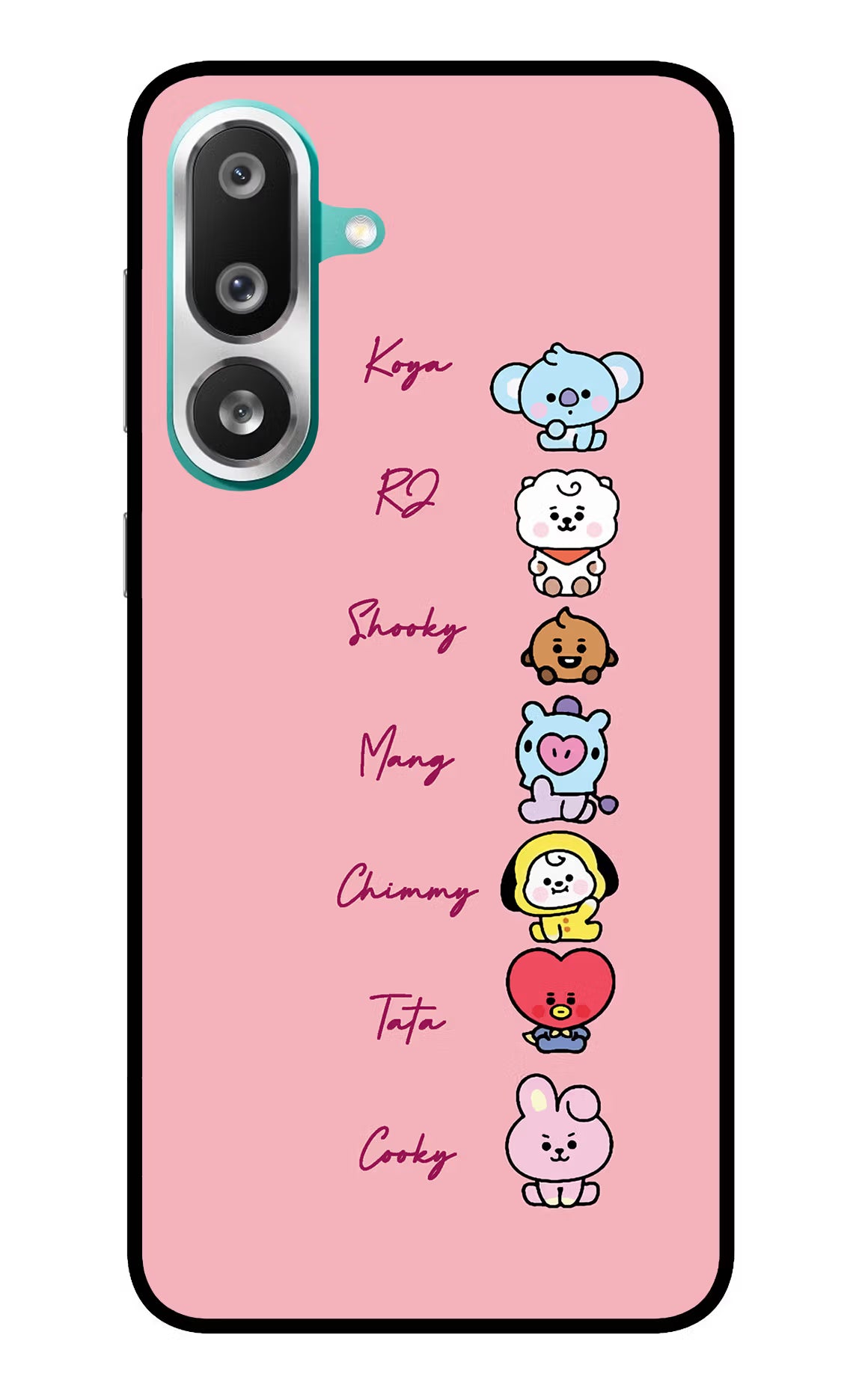 BTS names Samsung F56 Glass Case