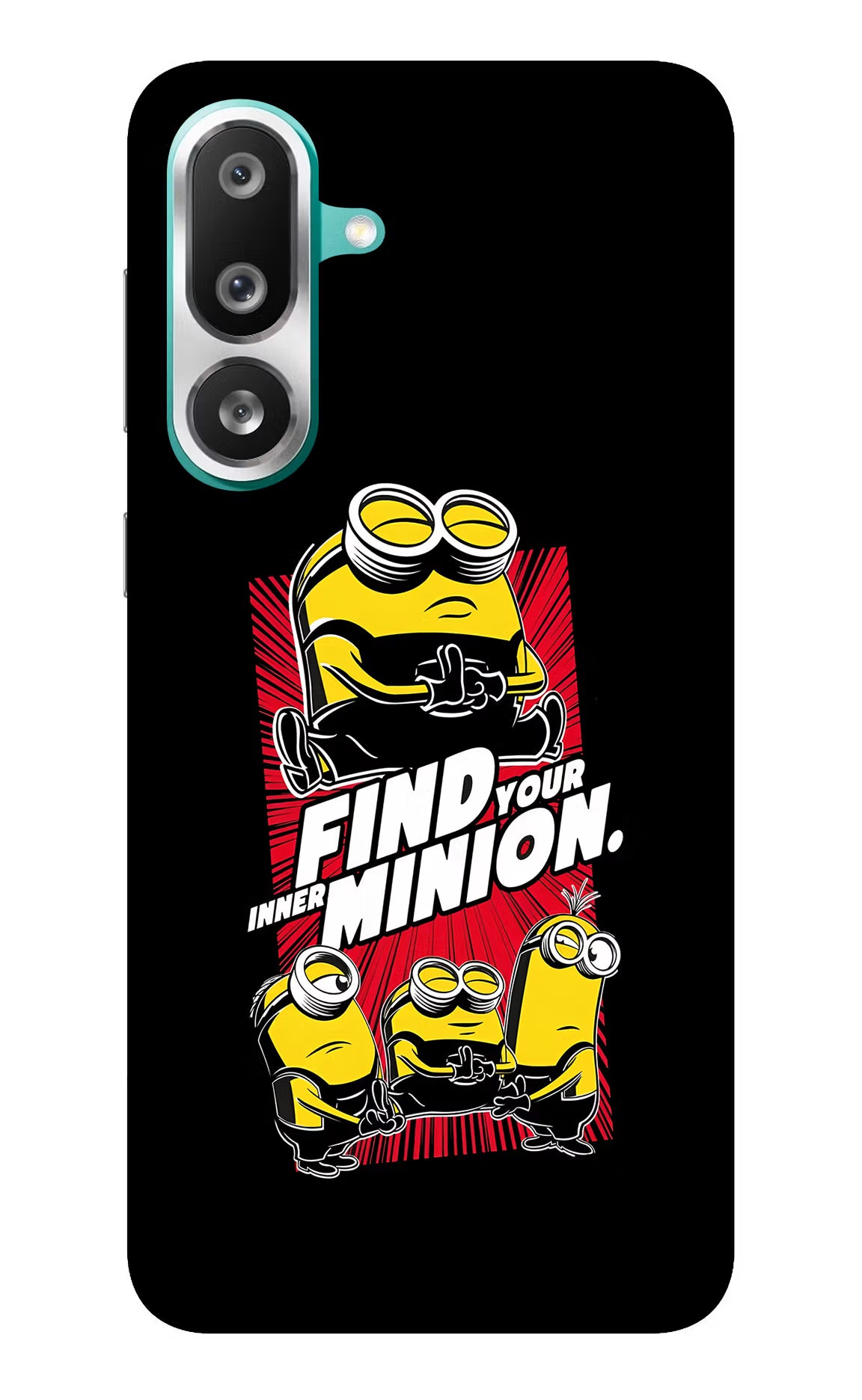 Find your inner Minion Samsung F56 Glass Case Back Cover by Casekaro